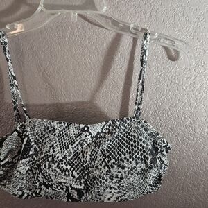 Snakeskin Print Crop Top